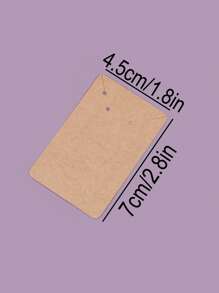 100 יח'\סט כרטיס תצוגת תכשיטי נייר, מתלה תצוגת תכשיטים בצבע אחיד מודרני לבית ולנסיעות - Màu Khaki - Xem 3