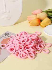 bilicaca 100入組兒童素色髮圈