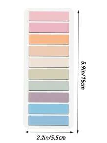 12 件混色索引便签，简单多用途易贴可写索引标签，适用于学校学生、办公室、学校用品、返校