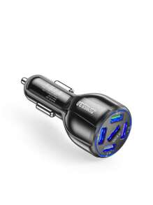 5口USB車充快充充電器適配器 - 黑色 - 查看 6