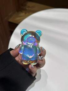 1入組鐳射熊裝飾手機支架 - 藍色 - 查看 1