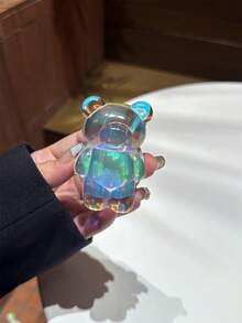 1入組鐳射熊裝飾手機支架 - 藍色 - 查看 2