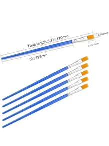 30pcs Fine Nylon Hair Flat Paint Brush Set For Detail Painting With Watercolor Back To School,Back To School,School Supplies