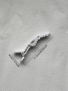 1 pieza Pinza de pelo de cocodrilo peluquería salón pelo para peluquería pelo estilo - Blanco - Ver 3