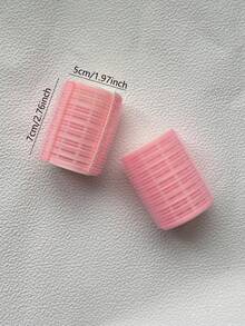 2 piezas de rulos adhesivos para flequillos, rulo de aire para flequillo holgado y rizador de cabello - Rosa - Ver 3