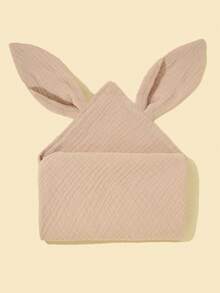 1 Yếm trang trí tai thỏ màu trơn cho bé - Màu Khaki - Xem 3