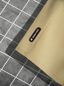 Manfinity Hypemode Men Plus Drawstring Waist Shorts - Khaki - View 4