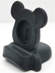 1pc Bear Design Silicone Watch Charger Stand Compatible With Apple Watch - Pink - View 1