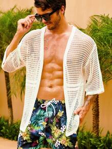 Manfinity RSRT Nam Cardigans màu trơn Giải trí - trắng - Xem 1