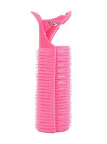 1 pieza Rodillos de pelo holgados para raíces esponjosas de pelo con clip de flequillo autadhesivos para rizar el cabello con horquillas de plástico H - Rosa Fucsia - Ver 1