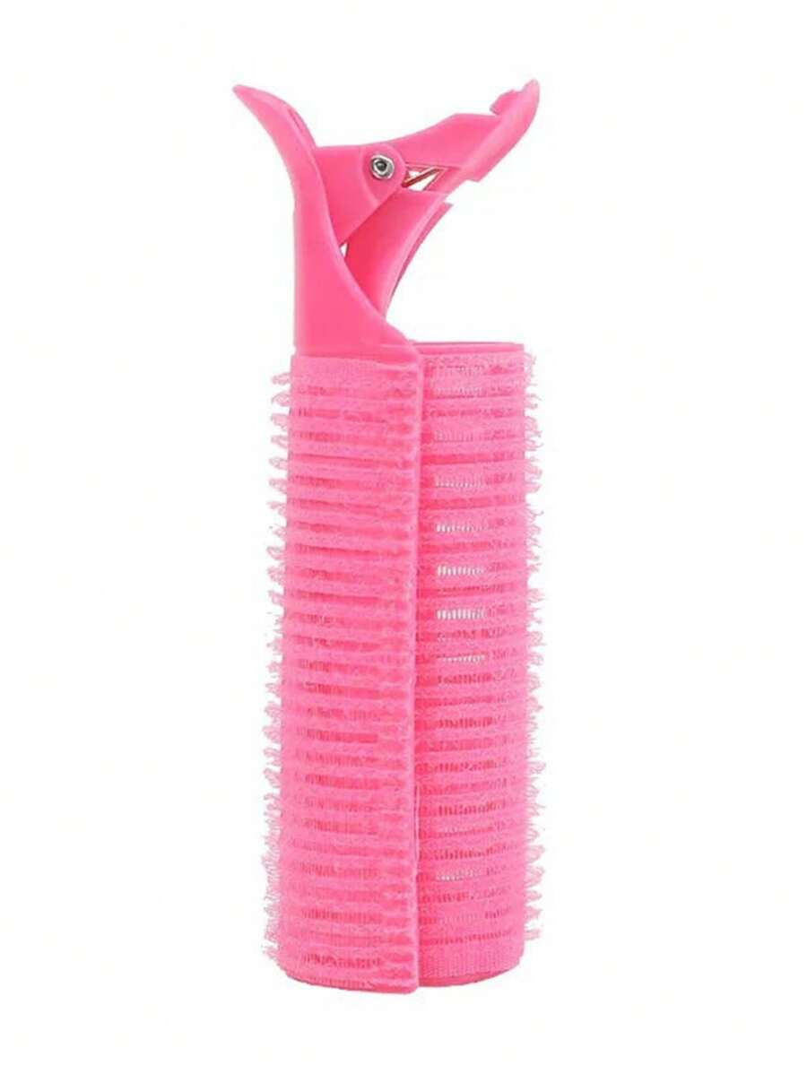 1 pieza Rodillos de pelo holgados para raíces esponjosas de pelo con clip de flequillo autadhesivos para rizar el cabello con horquillas de plástico H - Rosa Fucsia - Ver 1