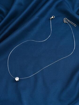 1入組/2入組/3入組季節畢業婚禮簡單時尚女士方晶鋯石吊墜