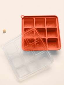 矽膠食品模具帶蓋矽膠嬰兒食品冷凍托盤食品儲存容器