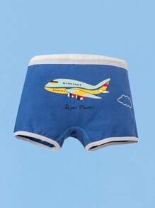 5pcs/Lot Letter, Game Machine & Multi-Color Printed Boxer Briefs For Tween Boys, Cartoon Street Style - Multicolor - View 6