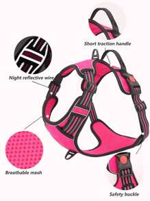 Supet 1 PC Phản Quang Dây Đai Thú Cưng Cho Chó Ngoài Trời Chống Mất - Màu Hồng Tươi - Xem 5