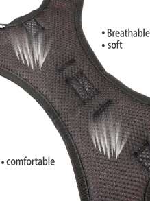 1pc No-Pull Pet Harness With 2 Leash Clips, Adjustable Soft Padded Dog Vest, Reflective No-Choke Pet Oxford Vest With Easy Control Handle For Large Medium Dogs - Red - View 6