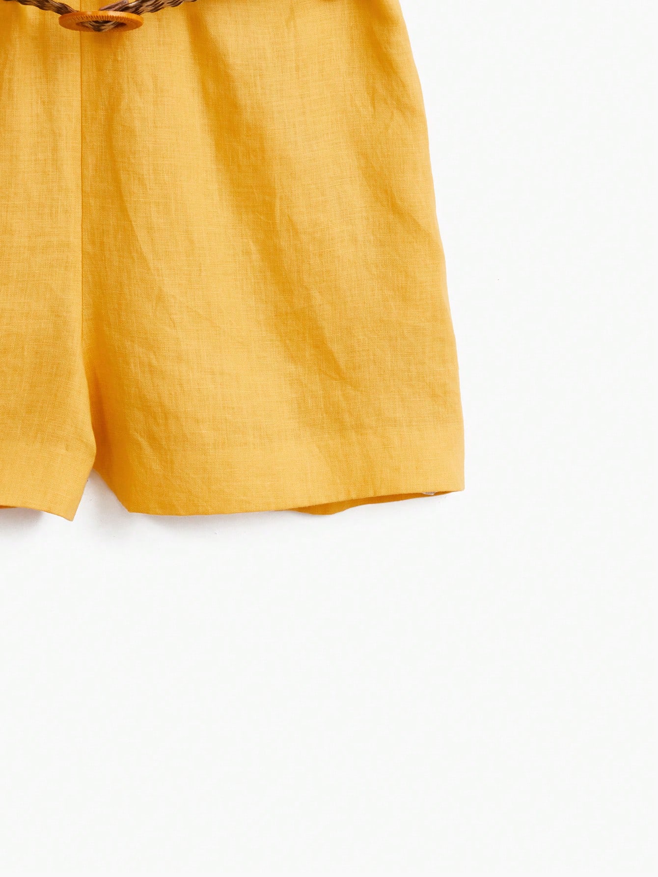 MOTF PREMIUM BELTED PURE LINEN ROMPER SHEIN UK