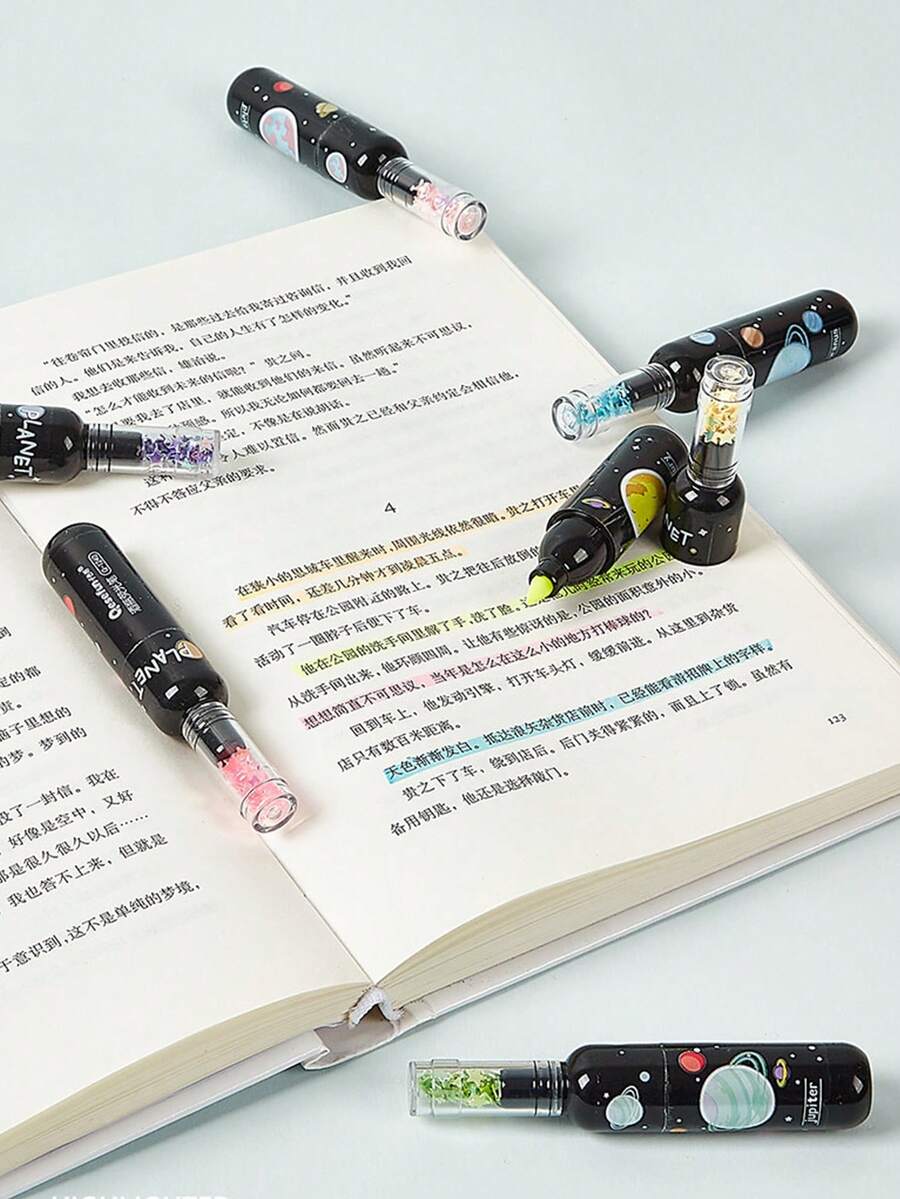 6 peças marcador padrão criativo secagem rápida para