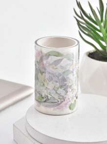 1卷花朵圖案創意多用途和紙膠帶適用於DIY手帳裝飾用品 - 綠色 - 查看 5