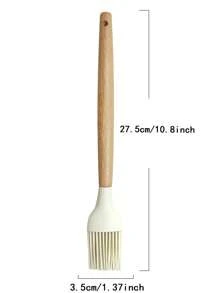 1入組矽膠油刷,現代長手柄油刷適用於廚房 - 白色 - 查看 6