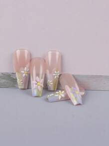 1sheet Flower Pattern Nail Art Sticker Nail Stickers DIY Nails - Multicolor - View 5