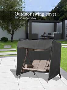 1pc Polyester Outdoor Swing Cover Tent - Black - View 1