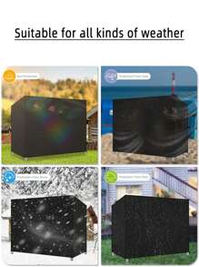 1pc Polyester Outdoor Swing Cover Tent - Black - View 5