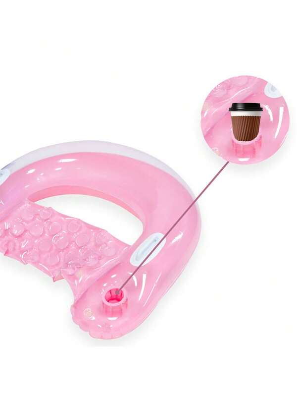 1pc Ushaped PVC Inflatable Swimming Pool Float With Cup Holder SHEIN USA
