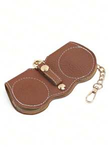 Litchi Embossed Glasses Cover Pu - Brown - View 4