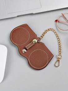 Litchi Embossed Glasses Cover Pu - Brown - View 6