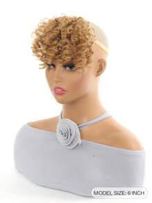 Flecos corto rizado sintético pelo - Dorado - Ver 2