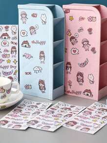 3pcs Cartoon Graphic Assorted Sticker, Cute Multi-purpose Decorative Sticker For DIY Craft, Decoration, Hand Account
