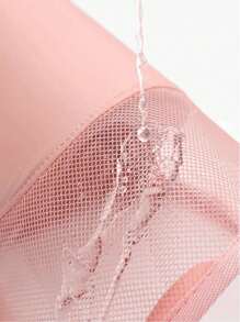 迷你字母圖案製作包網紗細節 - 粉色 - 查看 4