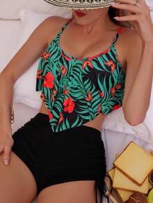 Bộ Bikini Nữ Dây kéo Xù Nhiệt đới Boho - Nhiều màu - Xem 4