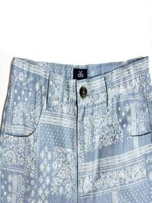 Tween Boys' Printed Antique Style Casual Vacation Shorts For Summer