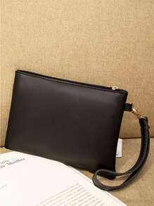 2023 New Women's Fashion All-Match Embroidery Line Handbag Mobile Phone Bag Casual - Black - View 3