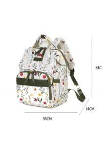Bebé Mochila bolsa de pañal con patrón de flor multifuncional para - Multicolor - Ver 8