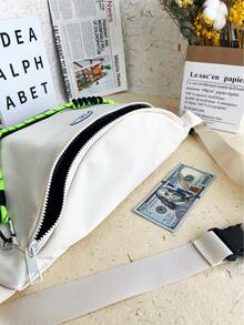 流行的側背式運動肩袋女士款 - 白色 - 查看 4