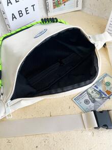 流行的側背式運動肩袋女士款 - 白色 - 查看 5