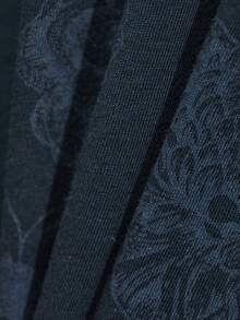 RueChic Hombres Camiseta con estampado floral - Negro - Ver 3