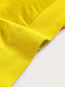 Easithlete Crisscross Backless Sports Bra - Yellow - View 4