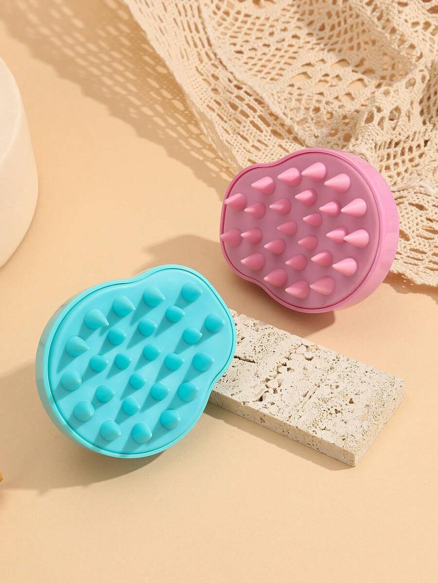 便攜洗髮水按摩產品2入組塑膠梳子適合所有髮質 - 彩色 - 查看 1