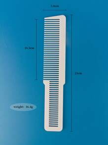 Professional Hairdressing Comb, 1pc Plastic Styling Straight Hair Brush For Salon - White - View 3