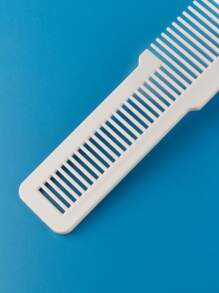 Professional Hairdressing Comb, 1pc Plastic Styling Straight Hair Brush For Salon - White - View 4