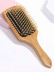 1pc Bamboo Airbag Massage Hairbrush Hair Brush Comb, Hair Brush, Comb, Hair Tools, Hair Products And Accessories For Barber Salon Beauty Travel Essentials,Back To School,Travel Holiday Essentials,Hair Accessories For Women - Yellow - View 2