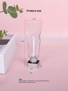 5ml Transparent Toothpaste Shaped Lip Gloss Tube, 1pc Portable Cosmetic Container For Daily Use - Clear - View 7