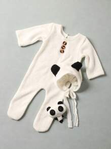 Đạo cụ chụp ảnh cho trẻ sơ sinh Nút Hoạt hình - trắng - Xem 8