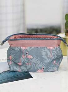 火烈鸟旅行化妆包便携式化妆包女士防水浴室洗漱包洗漱包收纳包化妆品收纳包迷你袋旅行小化妆盒配件化妆架刷子包化妆容器化妆包旅行必需品女士配件旅行用品化妆包化妆包 - 彩色 - 查看 5
