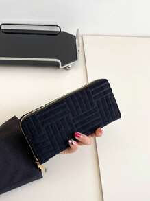 Fashionable And Versatile Multi-card Slot Long Wallet - Black - View 5