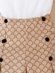 SHEIN Tween Girl Halter Top & Allover Print Shorts - Multicolor - View 6